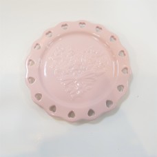 Sweetheart Candle Plate- Pink
