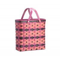 Longaberger for Isaac Mizrahi Live! Woven Grocery Tote - Pink
