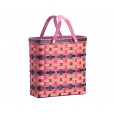 Longaberger for Isaac Mizrahi Live! Woven Grocery Tote - Pink
