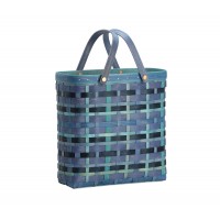 Longaberger for Isaac Mizrahi Live! Woven Grocery Tote - Blue