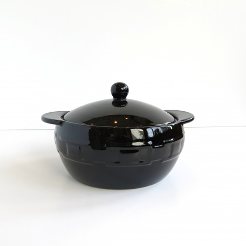 2.5 Quart Ball Casserole Dish- Ebony